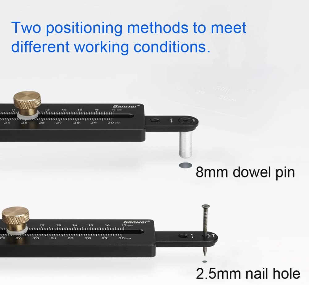 Aluminium Alloy Woodworking Electric Trimming Hine Circle Cutting Jig Wood Router Milling Circle Slotting Base Straight Line Backer Set 2 Position Ways for 65mm Diameter Trimmer