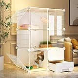 Montaggio personalizzabile: i pannelli forniti consentono un montaggio flessibile in un appartamento completo per gatti, consentendo di creare uno spazio abitativo su misura per il tuo animale domestico all'interno dei componenti inclusi.