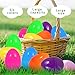 UOUYOO Empty plastic eggs 3.4 inch unfilled plastic Easter eggs for Easter Egg Hunt Suprise Egg Stuffers Filler Easter Decorations 12Pcs