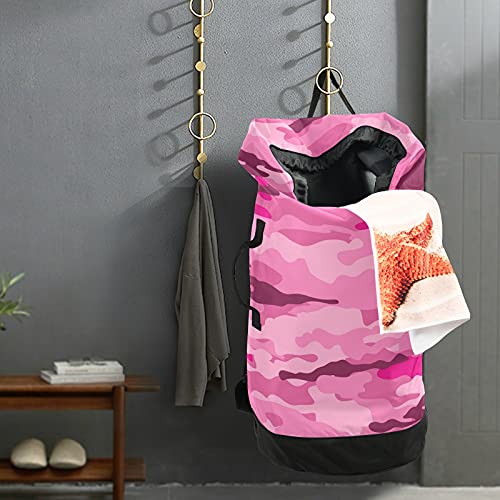 Military Camouflage Army Laundry Backpack Large Heavy Duty Laundry Bag For College Students Laundry Bag With Shoulder Straps Washable For Camp Traveling Waterproof #TOP4