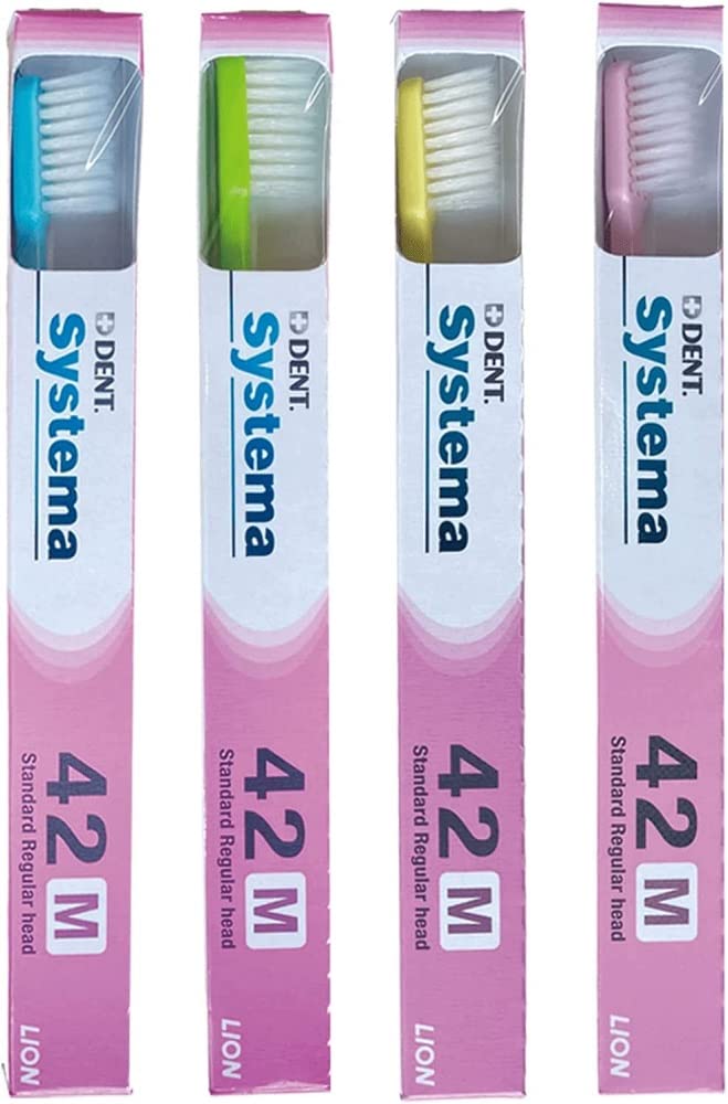 Amazon | ライオン DENT.EX Systema 42M歯科専用歯ブラシ 4本(カラー