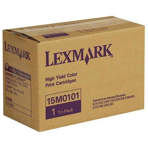 Lexmark 15M0101 pack de 3 cartouches d'encre couleur haute résolution