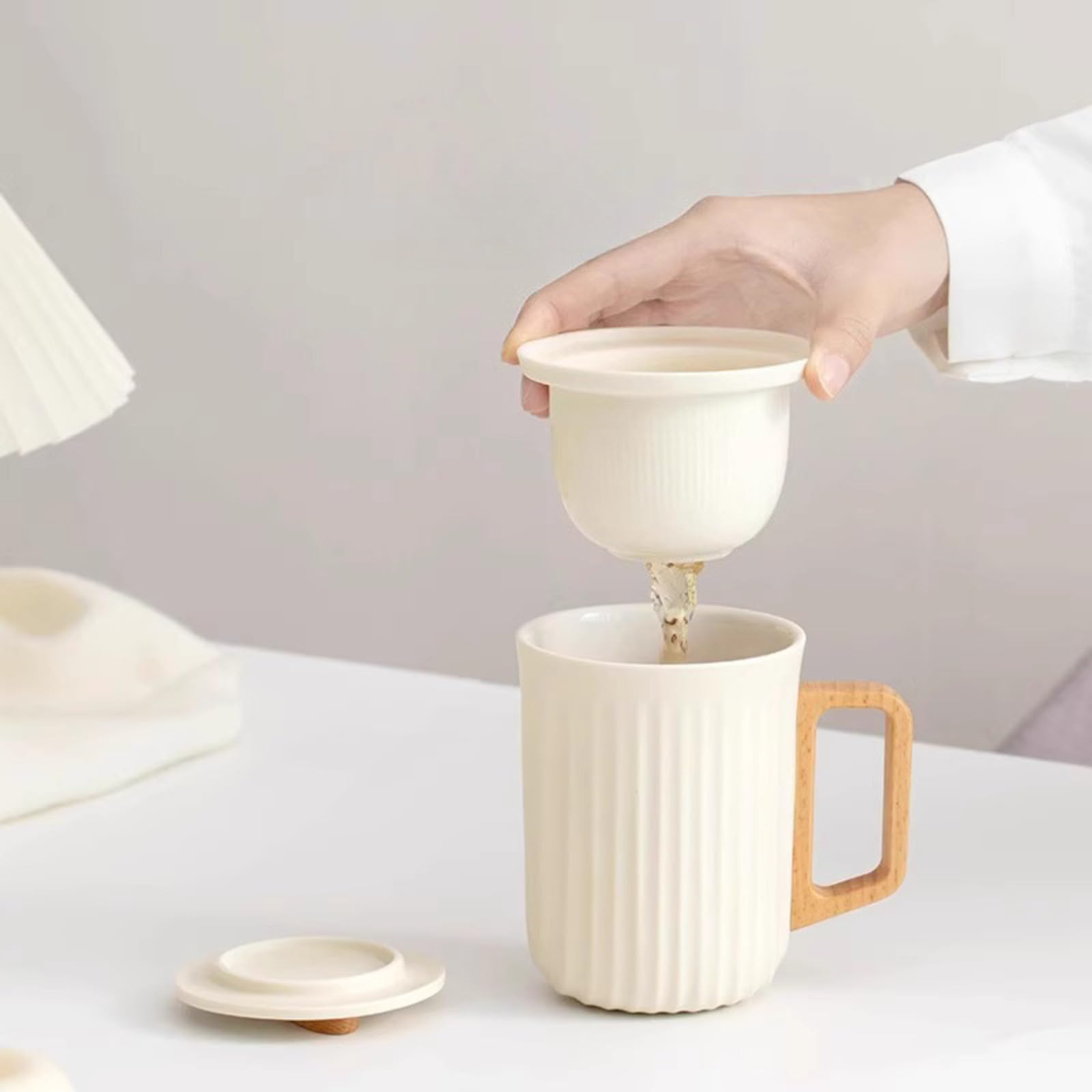 Service à thé individuel en porcelaine, le cadeau fait main idéal