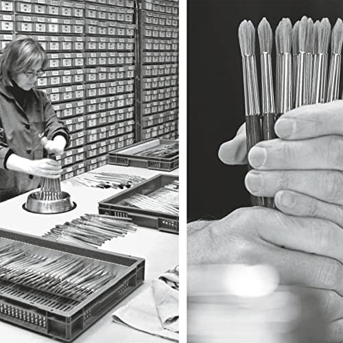 Escoda Bravo Series 6115 Artist Oil And Acrylic Paint Brush, Light Ox Hair, Extra Long Round, Size 5 #TOP4