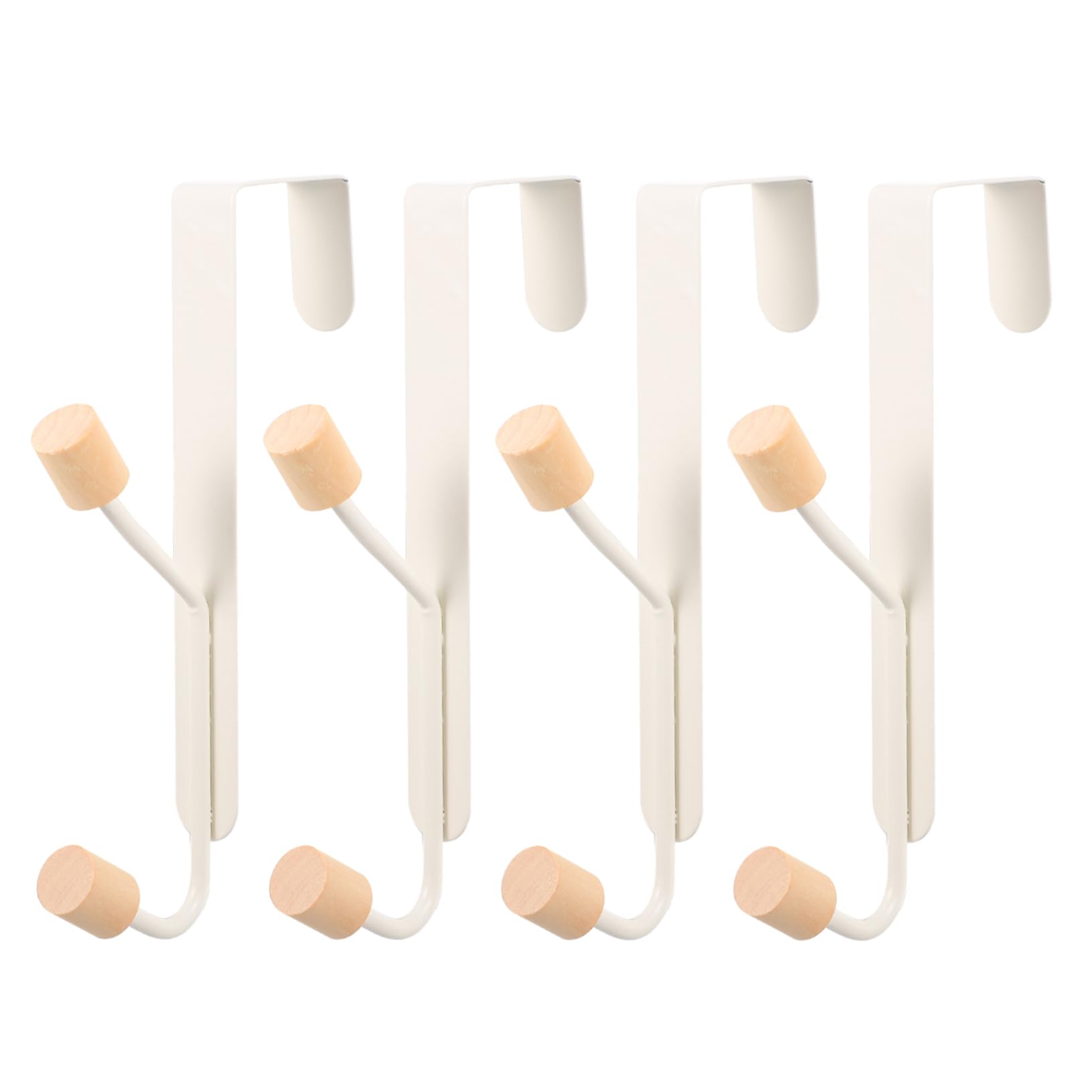 Ciieeo 4pcs Door Double Hooks Over Door Storage Heavy Duty Hooks for Hanging Wall for Hanging Coat Hangers