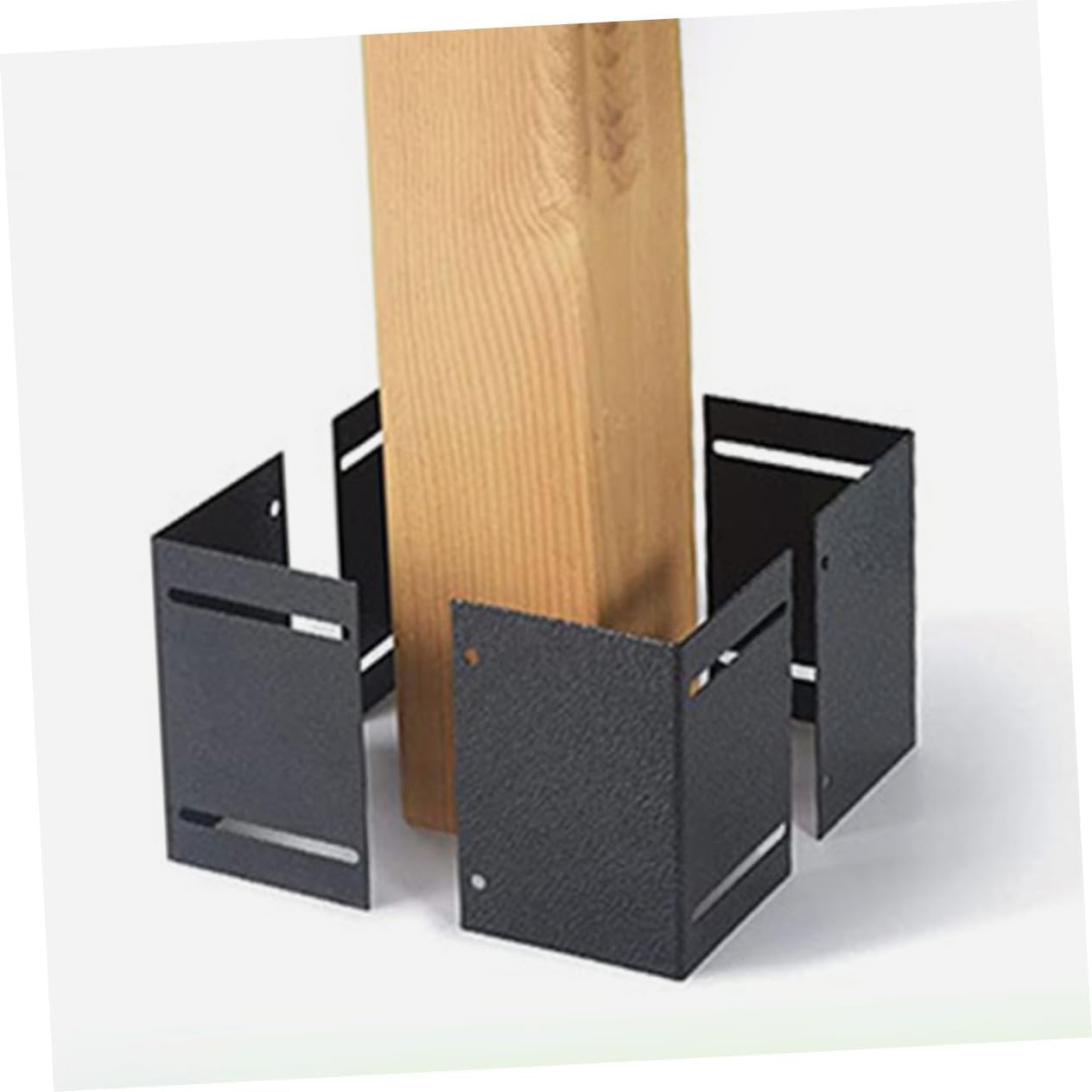 2sets Post Protector for Mailbox and Deck Posts Heavy Duty Railing Base Cover and Easy to Install for Mailbox Support