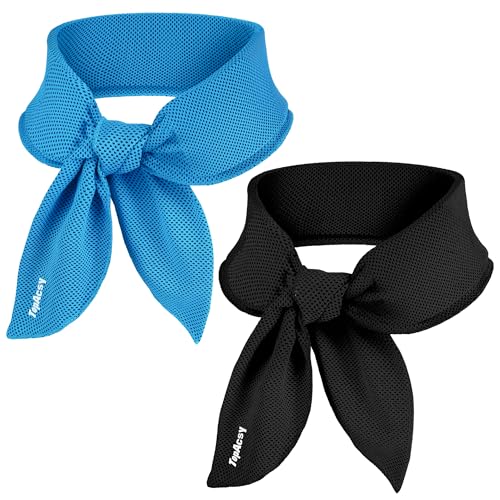 TopAcsy 2-Pack Cooling Neck Wraps with Gel, Leak-Proof, 360°