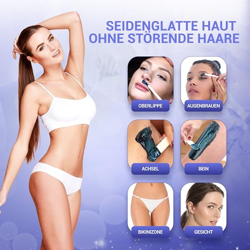 Wachsperlen Dermawax 1 kg Azulen Heißwachs ohne Vliesstreifen