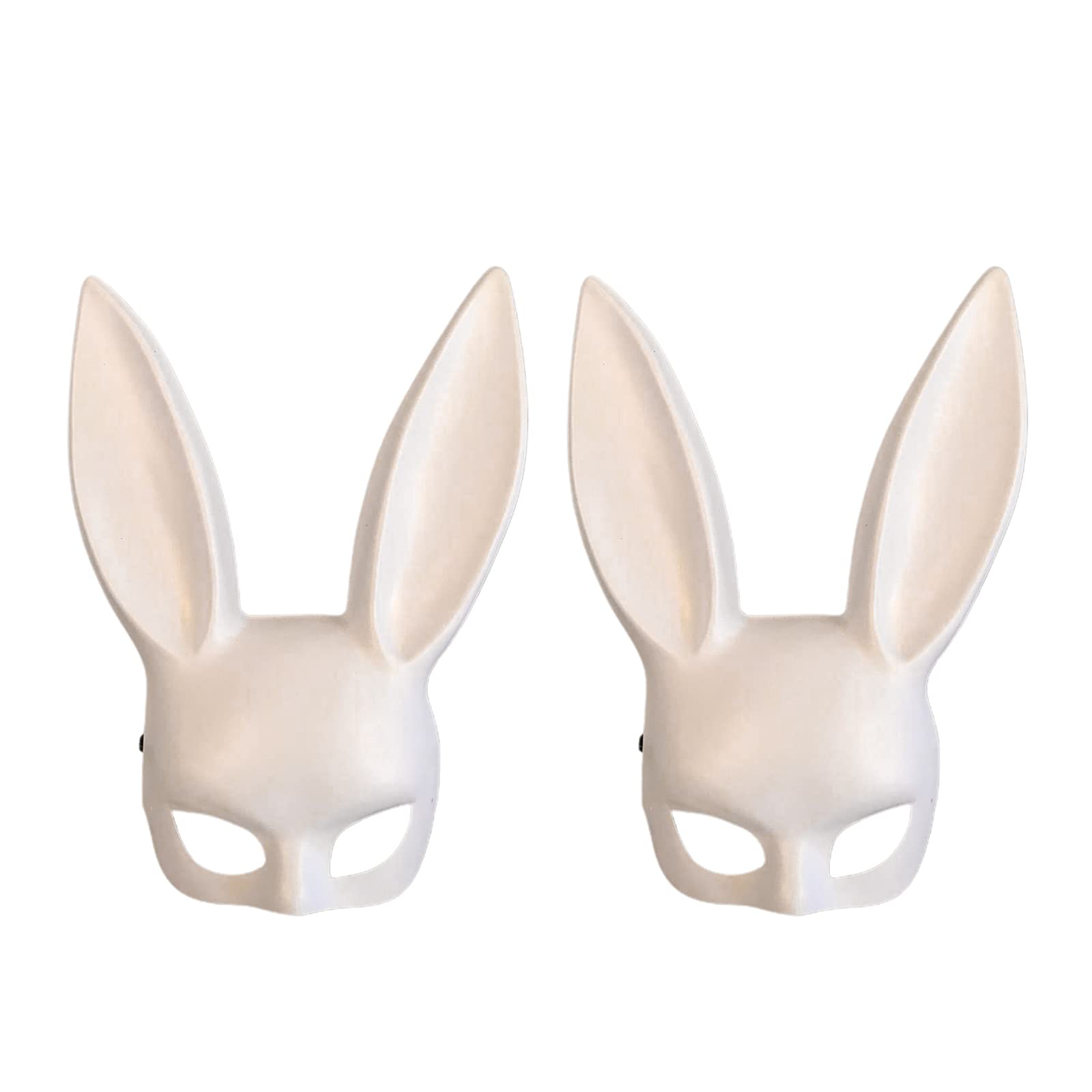 Halloween konijnenoren masker, konijnenoren konijnenmasker sexy konijnenmasker voor Halloween verjaardag cosplay kostuum feest carnaval accessoire, wit