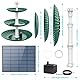 AISITIN DIY Brunnen, Vogeltränke Sets mit 3,5W Solar Springbrunnen, Vogelbad und DIY Solarbrunnen Abnehmbar und Geeignet für Vogeltränke, Garten, DIY Wasserspiel(Dunkelgrün)