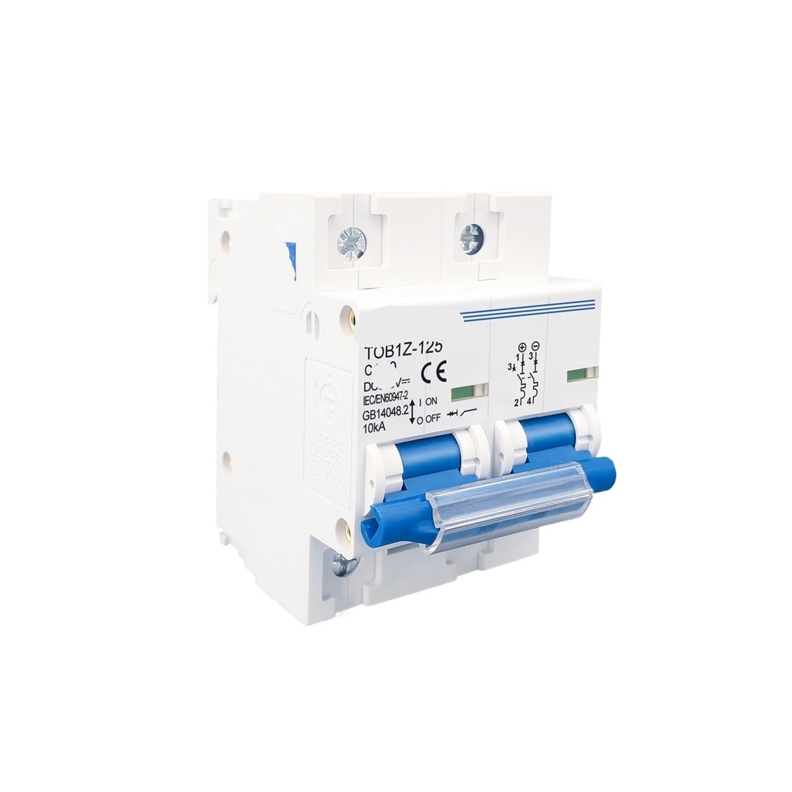 Disjoncteur protection solaire 2P 125A 100A 80A DC 600V pour coffret électrique continu