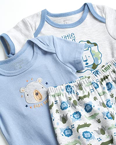 Duck Duck Goose Newborn Baby Take Me Home Layette Gift Set - 17 Piece Jacket, Pants, Bodysuit, Romper, Hat, Washcloth (0-9M), Size 0-3 Months, Baby Blue #TOP1