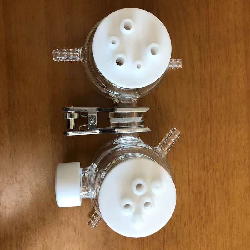 H-Type Replaceable Membrane Water Bath Sealed photoelectrochemical Cell Quartz Light Window Electrolysis Device (250ml)