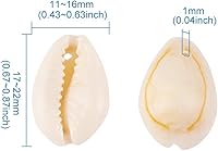 Vista 3 de Cheriswelry 50 cuentas de concha en espiral natural blanca, conchas marinas, cuentas espaciadoras de playa, dijes de conchas de cauri, cuentas