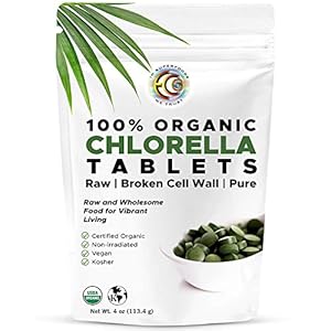 Earth Circle Organics, premium Chlorella tablets, USDA Organic, Kosher, highest potency, pure Chlorella raw superfood…