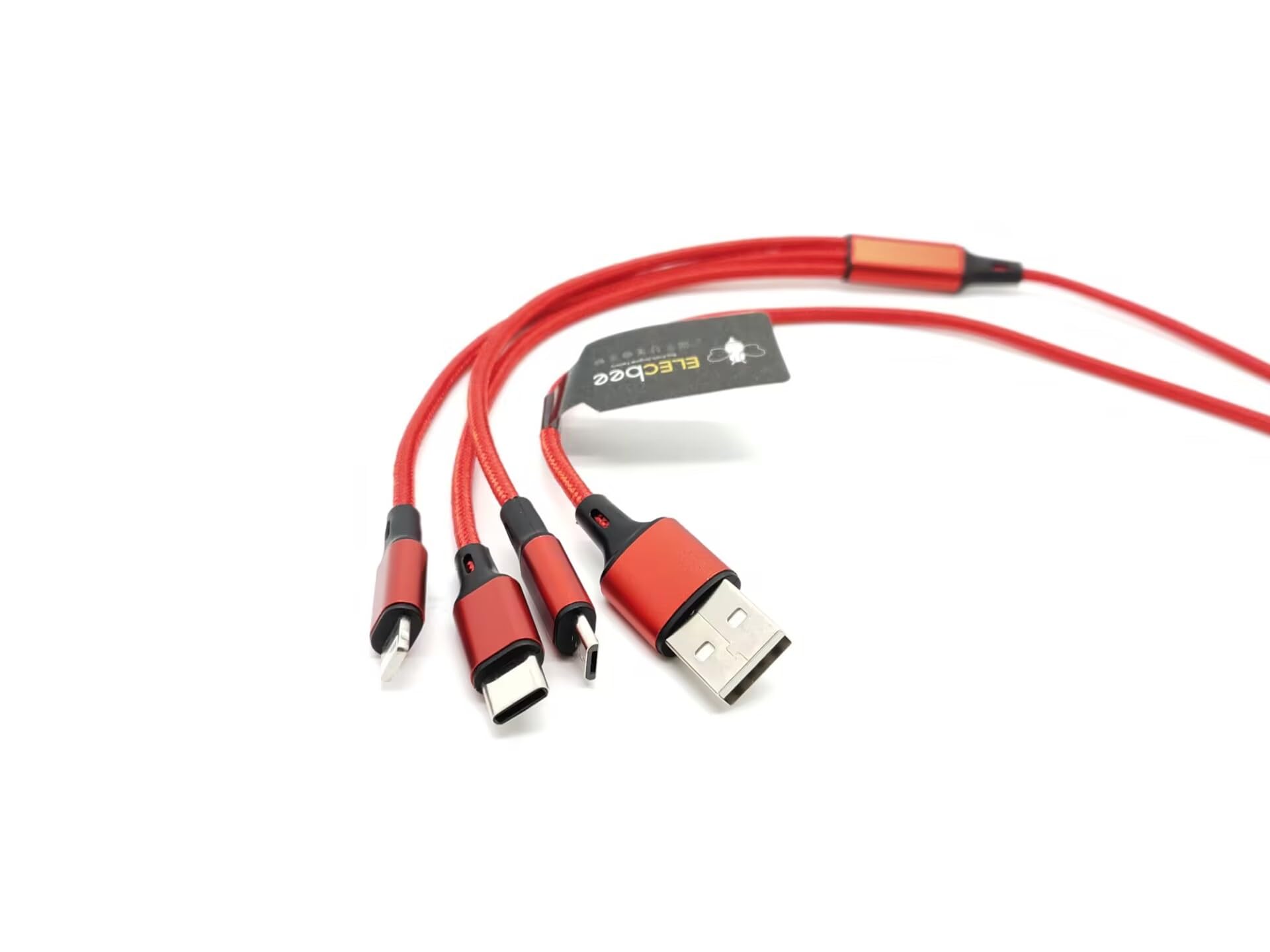 Multi Charging Cable Multiple USB Cable Charging Cables for Multiple Devices Nylon Braided Universal Phone Charger Cord with