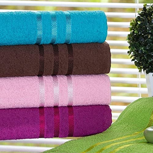 Kit 8 Toalhas de Banho Enxuta 68x130cm 100% Algodão - Grécia (Cores Variadas)