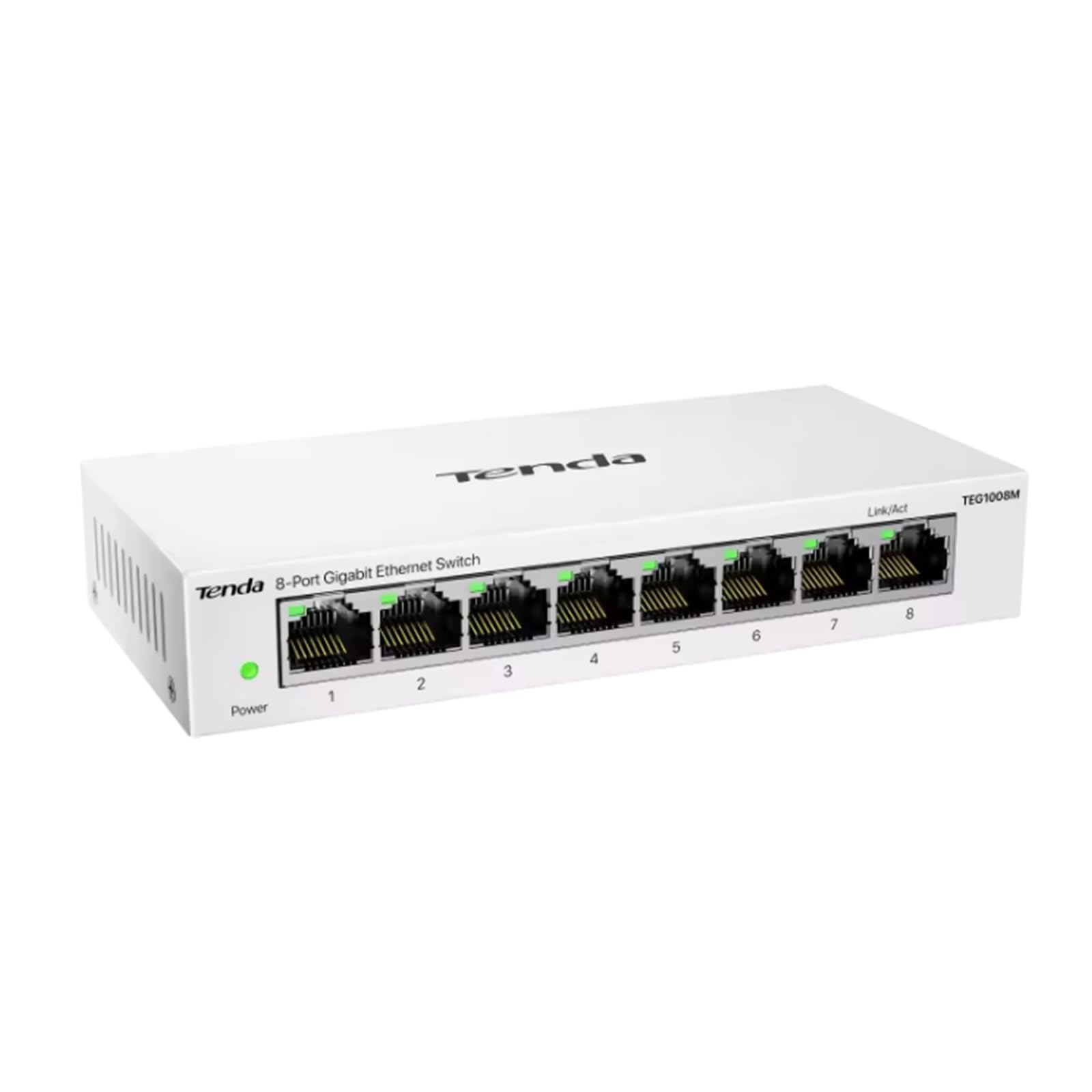 Tenda 8 Port Gigabit Ethernet Switch, Unmanaged Network Switch Plug &amp; Play