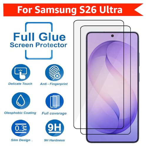 Image of POPIO Xtreme Series Pack of 2 Military-Grade Gorilla Tempered Glass Compatible for Samsung Galaxy S26 Ultra | 9H Hardness, Edge-to-Edge Coverage, Anti-Scratch