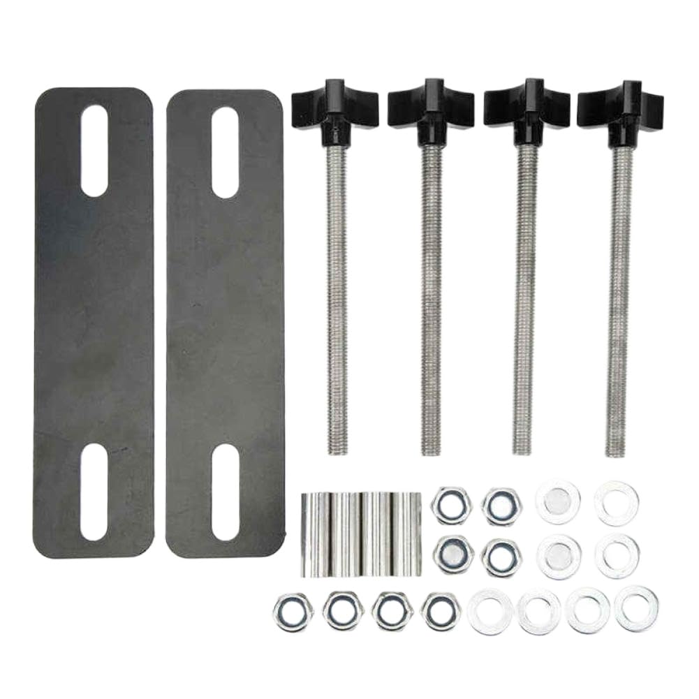 Juego de soportes ajustables para tablero de tracción todoterreno, pasadores de montaje para pistas de recuperación con pasadores de montaje con orificio de 4,72, 6,69 pulgadas, 12 y 17cm(black)
