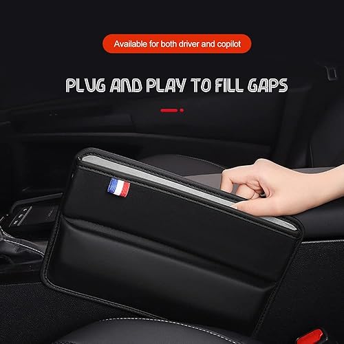 Miniatura 5 de ASUBHA Organizador de relleno de espacio para asiento de automóvil, de piel sintética, organizador de bolsillo para automóvil, accesorios interiores