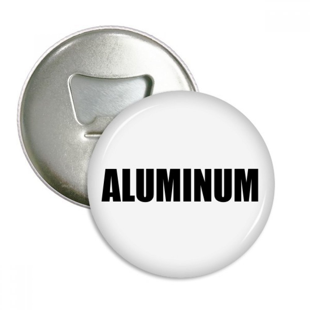 Aimants de réfrigérateur chimie rondes et décapsuleur en argent 3pcs