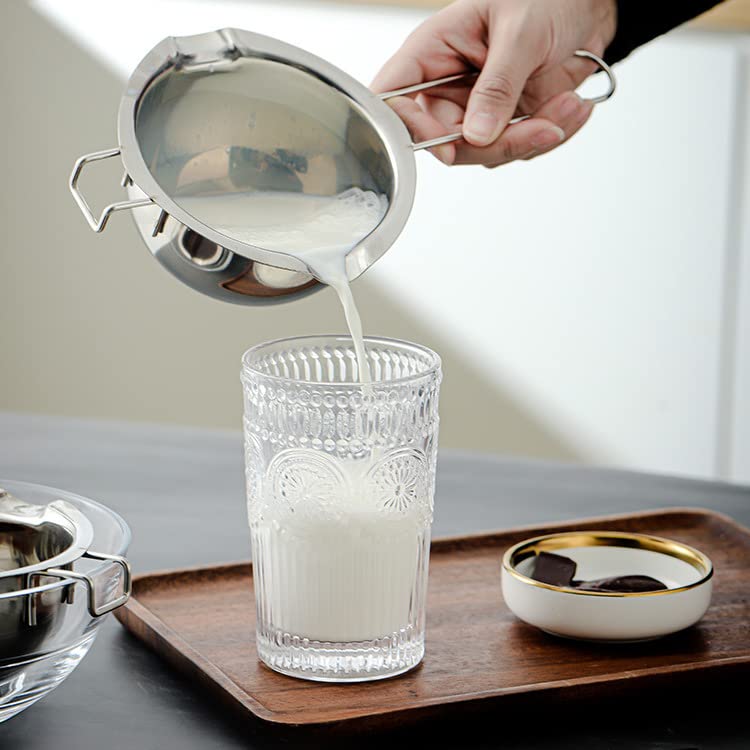 Caldera doble de acero inoxidable de 16.2 fl oz, olla de fusión universal para derretir chocolate, dulces, velas, jabón y cera (acero 304) 6