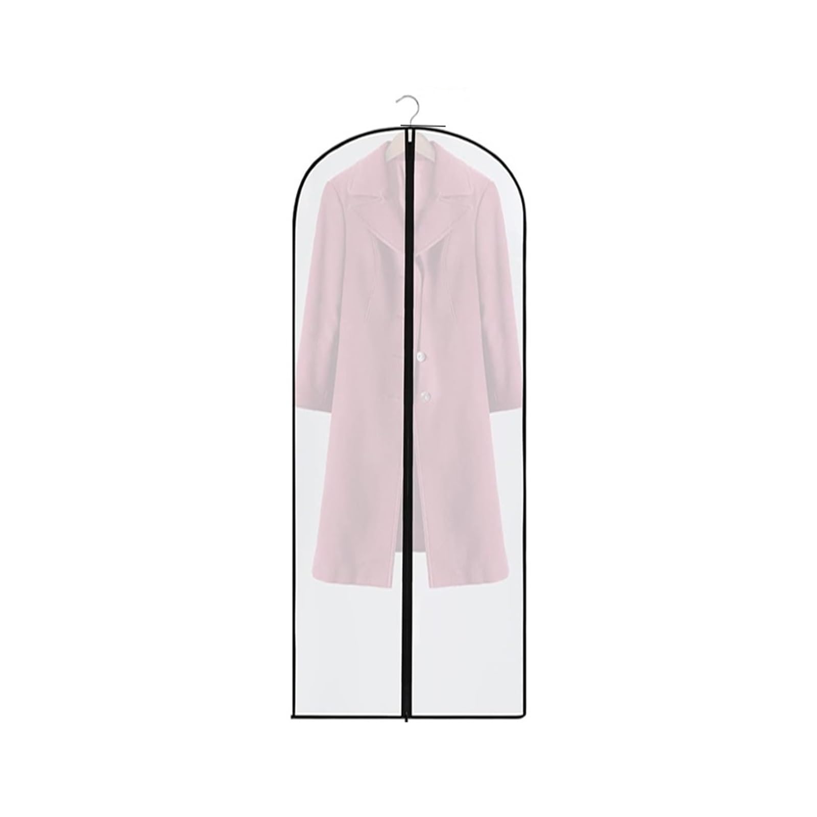 clothes dust bag Clothes Hanging Dust Cover Suit Coat Wedding Dress Storage Wardrobe Clothing Organizers With Zipper for home(60X140CM,6PCS)