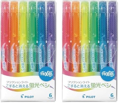 PILOT 蛍光ペン フリクションライト 3.3mm 6色セット SFL60SL6C (× 2)