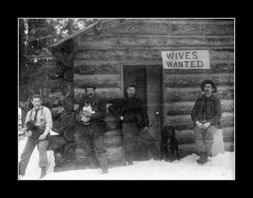 8 x 10 All Wood Framed Photo Wives Wanted California Gold Rush
