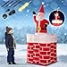 Produktbild MONZANA® Aufblasbarer Weihnachtsmann 178cm groß LED Beleuchtet IP44 springt-aus-dem-Schornstein Außen Santa Weihnachten Weihnachtsdeko Weihnachtsfigur