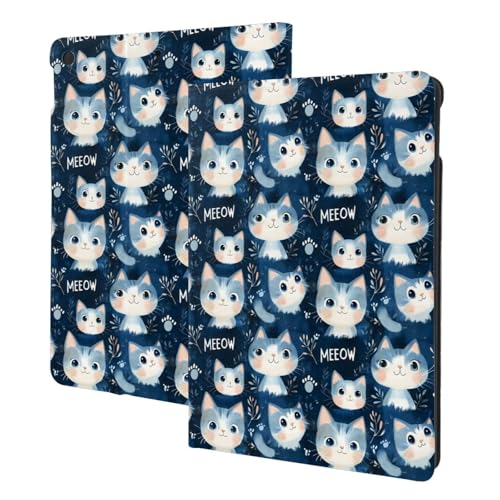 Pochette iPad 10.2 imprimé chat bleu, le cadeau idéal et utile pour les possesseurs d'iPad