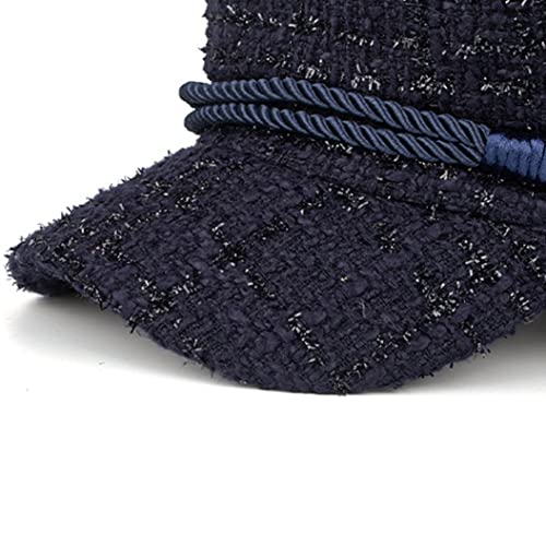 Bru-Urb Fashion Winter Autumn Casual Newsboy Hat For Women Elegant Lady Retro Beret Octagonal Hat Black #TOP4