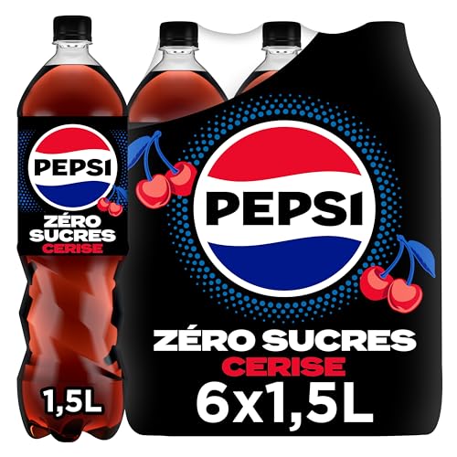 Pepsi Zéro Sans Sucres Saveur Cerise Bouteille 6 X 1,5L