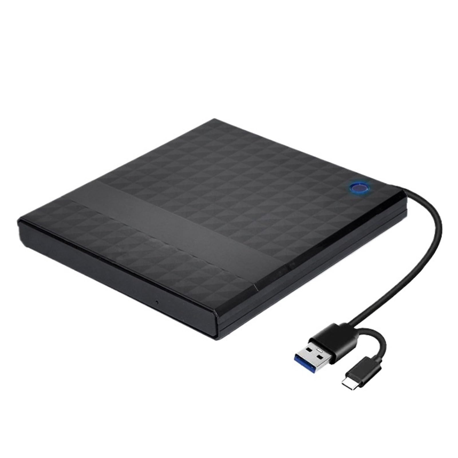 Reproductor De DVD For Ordenador, Caja De Disco Duro Externo USB, Unidad Óptica, Grabadora De DVD, Unidad Óptica Externa Móvil(Checkbox Key)