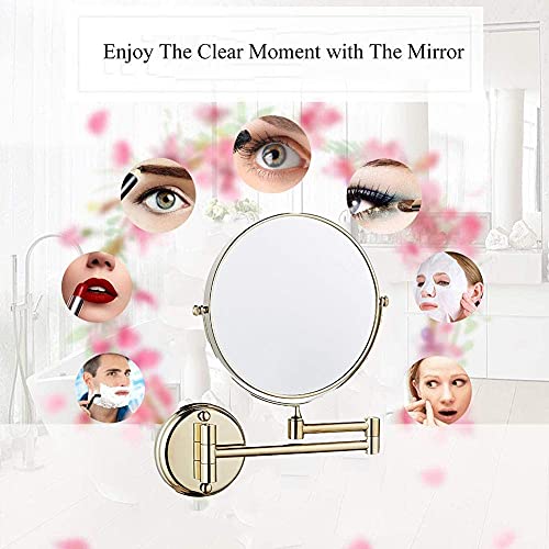 Miroir de maquillage mural 5X grossissant JCAKES miroir pivotant extensible - 8