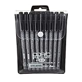 Hochwertige Tinte und Spitze. Copic Markers MLB2 9-teiliges Tintenschreiber-Set, Schwarz