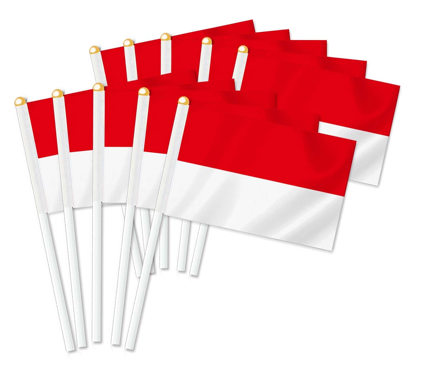 25 PCS Indonesia Handheld Flag,Indonesian Decor Hand Held,Decoration Banner