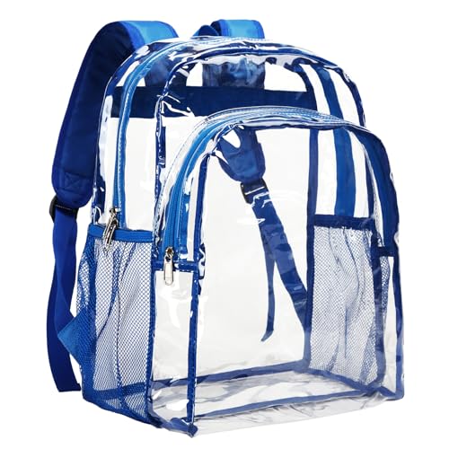 Image of Vorspack Clear Backpack for School, 16 inch Large Clear Bookbag