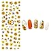 Produktbild aloiness Nagelsticker Sonnenblume Nageldesign Nail Art Sticker Decals Nail Selbstklebende 3D Design Tipp Nail Wraps für Nagel Glitzer Nagelfolie Geschenk der Frau Schönheit 1 Blatt