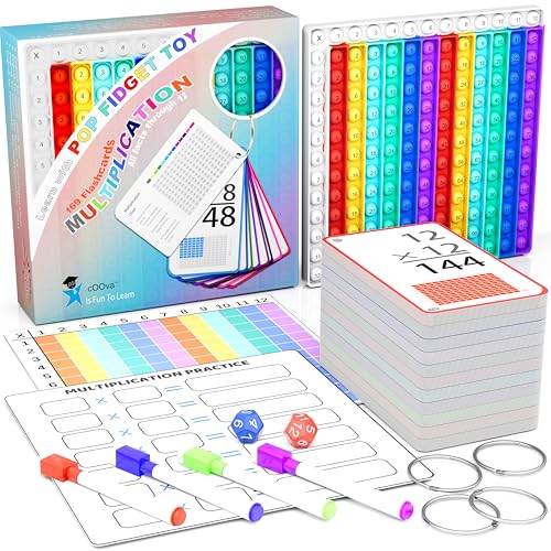 Image of Multiplication Flash Cards 3rd Grade with Multiplication Chart - Times Table Flash Cards Math Game Multiplication flashcards 0-12