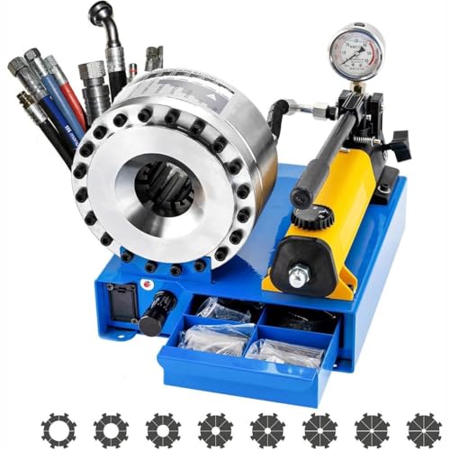 Image of Hydraulic Hose Crimper, Handheld Hydraulic Hose Crimping Tool, High Pressure Hydraulic Pipe Tube Crimper, Crimping Range 6-25mm, With 7 Sets Of Dies