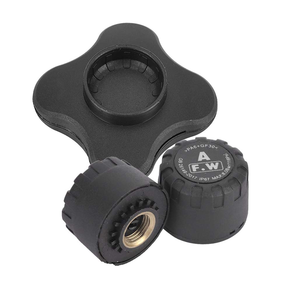 2pcs Moto Bluetooth TPMS Monitoraggio della pressione dei pneumatici Sensore interno esterno IP67