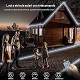 DBFAIRY 15M Ruban LED Solaire Extérieur, 540 LEDs Bande LED IP68 Étanche, Bande LED solaire avec Télécommande, Minuterie, pour Jardin, Terrasse, Balcon (Blanc) - 4