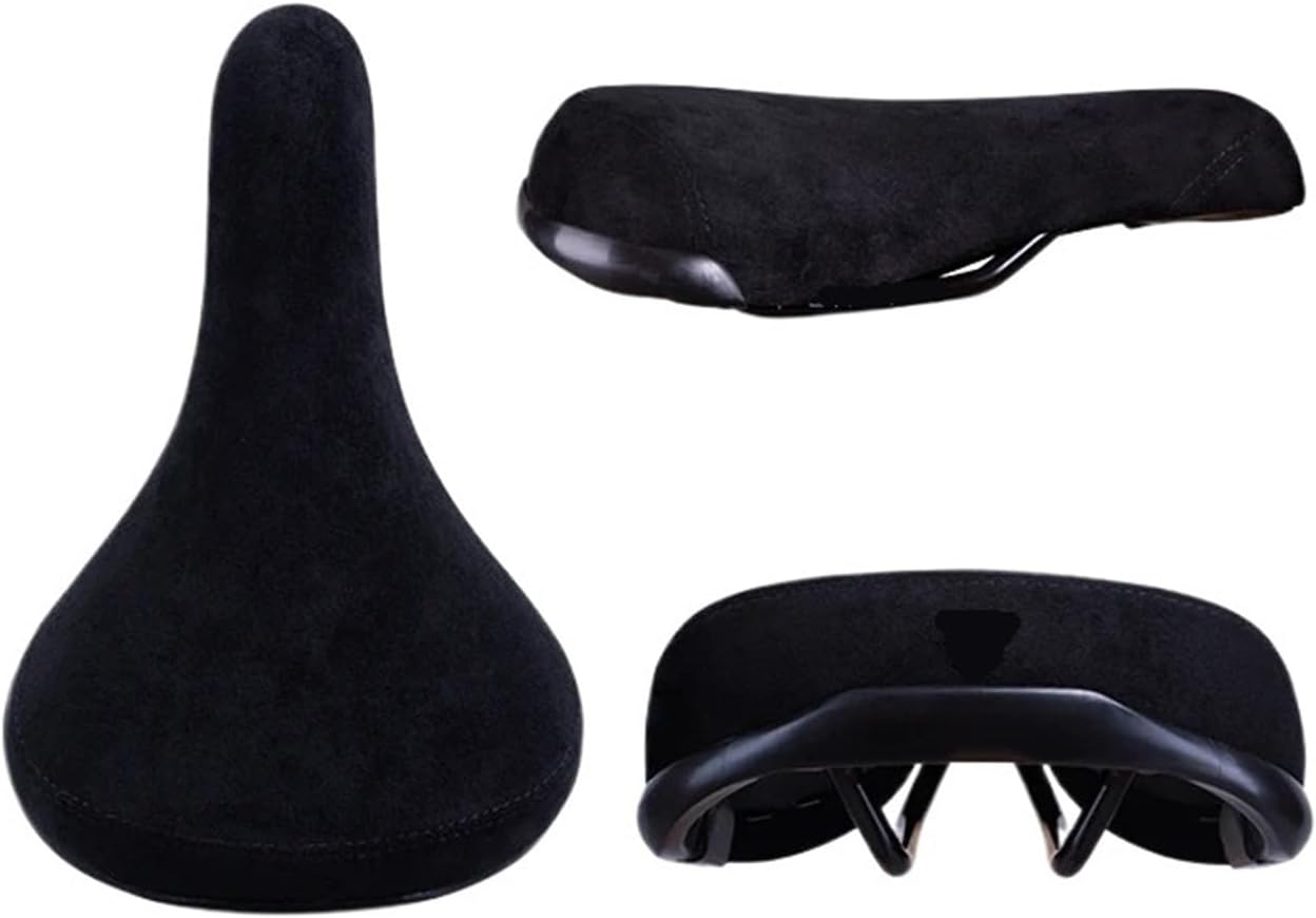Bicycle Saddle Wheelie Black with Seat for Bicycles Flannelette Bike Seats(43004)