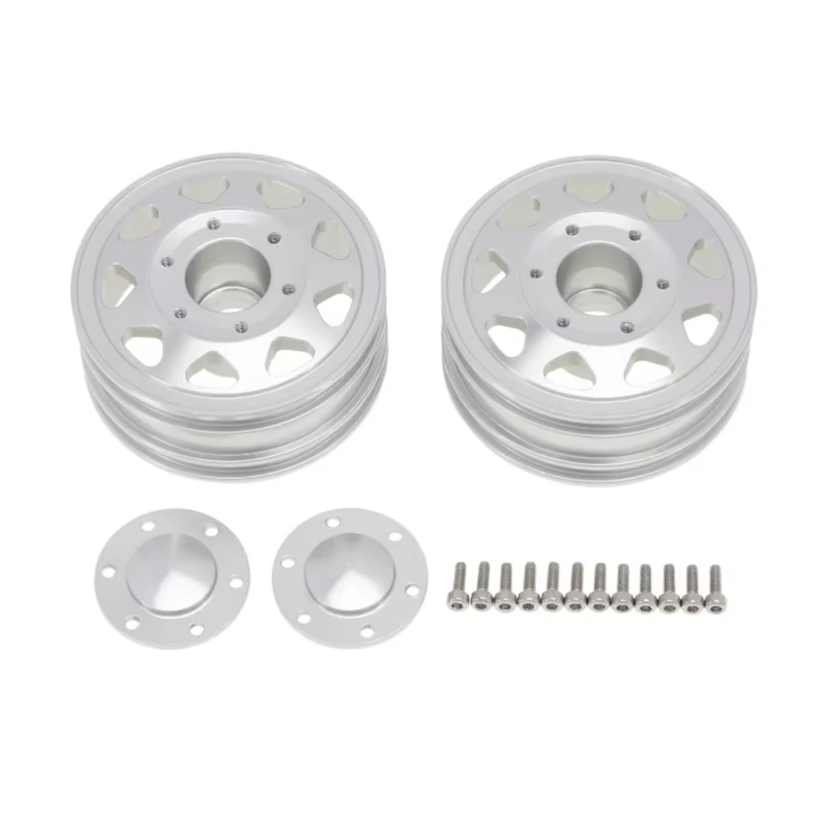 Metall Radnaben Set Für Tamiya Anhänger Traktor LKW Upgrade Teil Ersatzteil | Robuste Felgen reduzieren Rollreibung sind verschraubt einfache Montage auf Anhängern zu ermöglichen