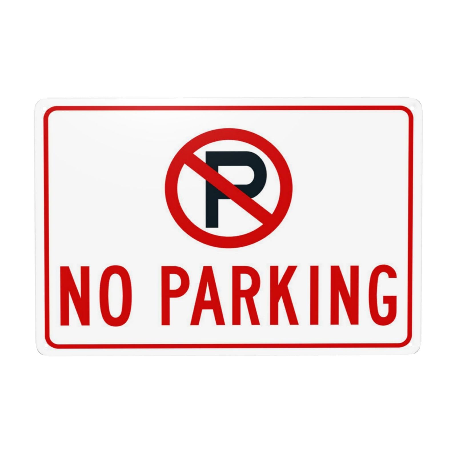 SMAZDFXX No Parking Symbol Sign Metal Signs, Cautions Security Tin Sign, Safety Warning Signs, Street Business Wall Decor 5.5"x8"