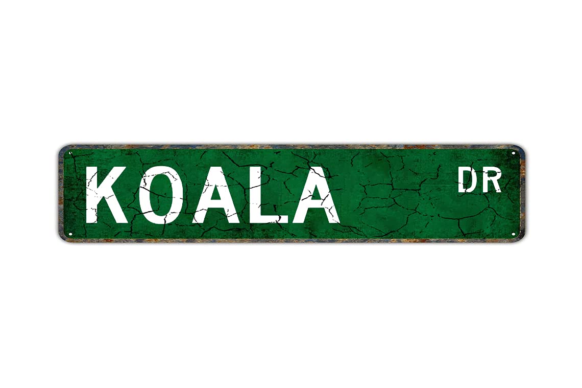 Koala Retro Tin Signs Aluminum Metal Sign for Kitchen Home Garden Wall Bar Cafe Decor 4x16 Inch