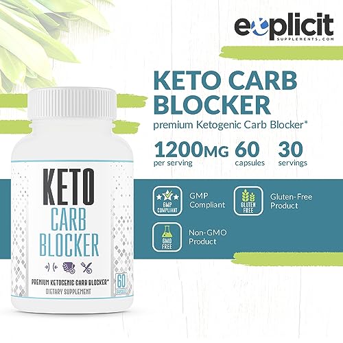 eXplicit Supplements Max Strength Keto Carb Blocker 1200mg, Minimize Cheat Meals – USA Made - 60 Caps - Image 3