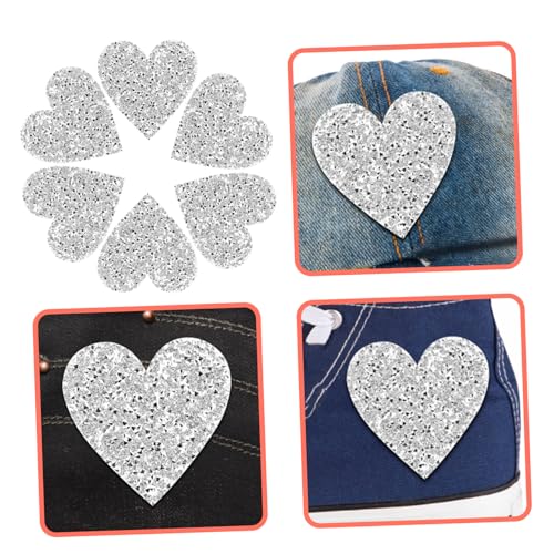 Patchs décoratifs en strass brillants cœur pour finitions haute couture - 8